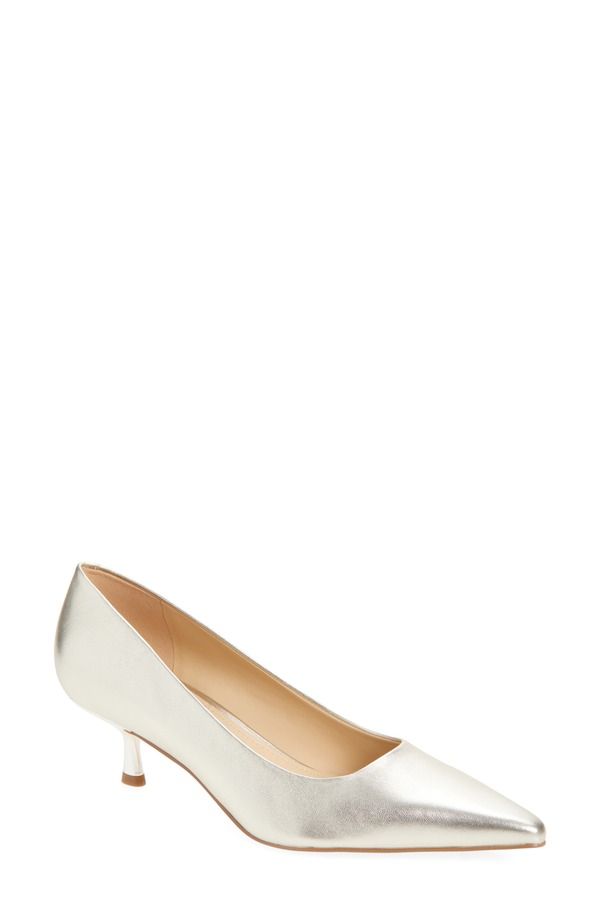 マーク・フィッシャー レディース シューズ ヒール Marc Fisher LTD Calynna Pointed Toe Kitten Heel Pump Gold ゴールド