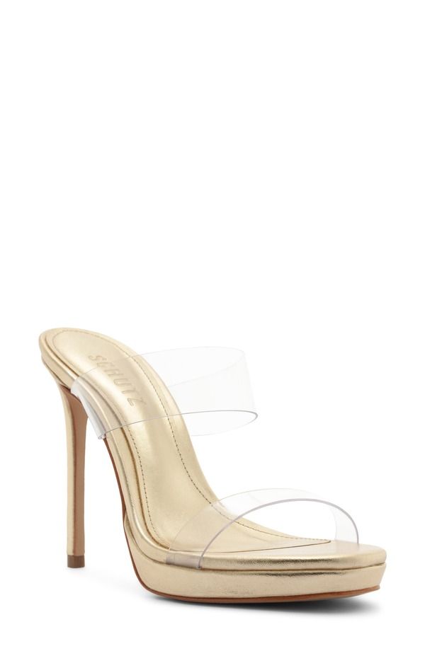 シュッツ レディース シューズ ヒール プラットフォーム サンダル Schutz Ariella Platform Sandal Platinum