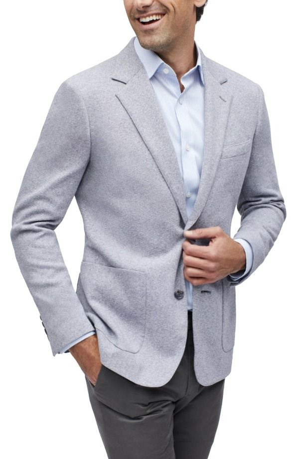 ボノボス メンズ アウター ジャケット・ブルゾン コットン コート ニット Bonobos Jetsetter Trim Fit Knit Cotton Sport Coat Grey グレー