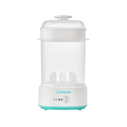 ベビースマイル 哺乳びんスチーム除菌・乾燥器 イージークリーン E-802 哺乳瓶 除菌 乾燥機 スチーム除菌 哺乳びん消毒器 ベビー用品 電動除菌機 水だけ除菌 自動乾燥 大容量5本対応 静音 コンパクト 出産準備 出産祝いmt 830be264
