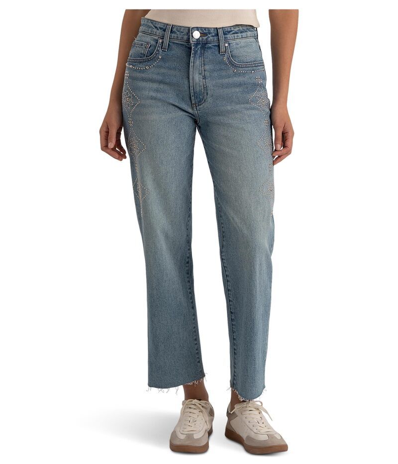 カットフロムザクロス レディース ボトムス デニムパンツ ストレート アンクル KUT from the Kloth Fay Highrise Ankle Straight Leg Zipper Fl