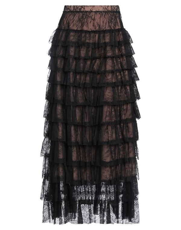 ツインセット レディース ボトムス マキシ丈スカート TWINSET ロングスカート Black ブラック