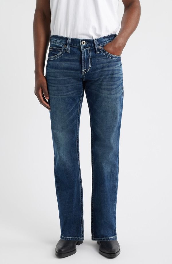 アリアト メンズ ボトムス デニムパンツ ストレート ローライズ ジーンズ Ariat M7 Rocker Low Rise Straight Leg Jeansilverton