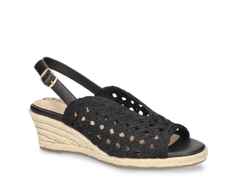 ベラヴィータ レディース シューズ サンダル Bella VitaBethany Espadrille Wedge Sandal Black ブラック