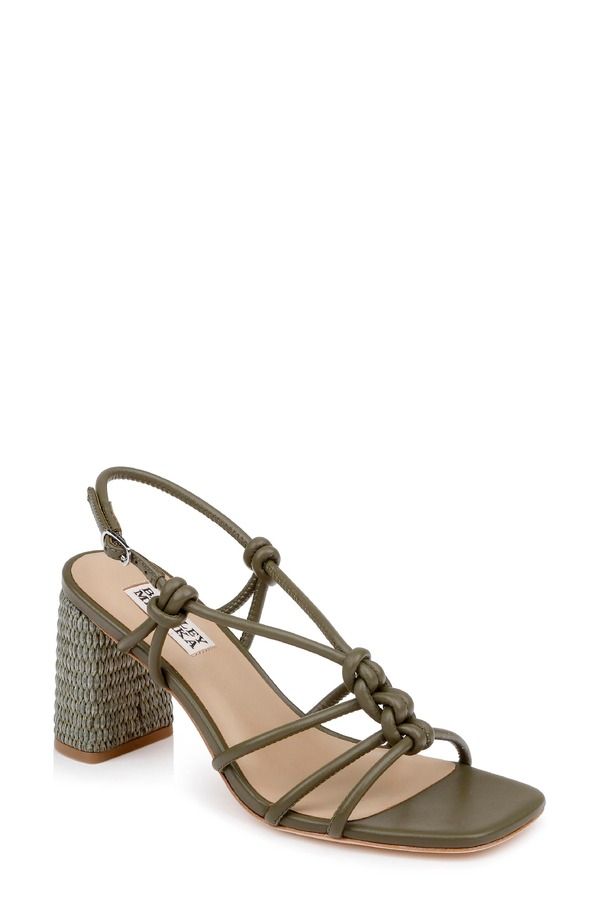 バッドグレイミッシカ レディース シューズ ヒール サンダル Badgley Mischka Collection Xiara Slingback Sandal Olive Leather オリーブ