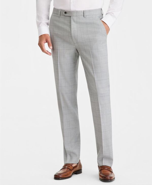カルバンクライン メンズ ボトムス カジュアルパンツ ウール Calvin Klein MenslimFit Windowpane WoolBlend Suit Separates Pants Lig