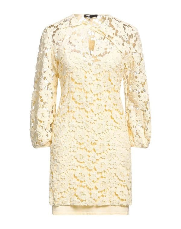 マージュ レディース トップス ワンピース MAJE ミニワンピース・ドレス Pastel Yellow イエロー
