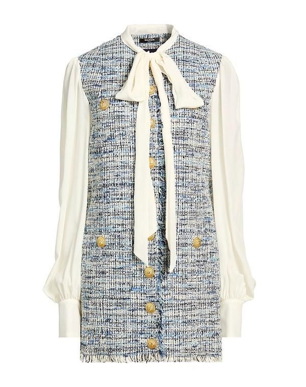 バルマン レディース トップス ワンピース BALMAIN オフィスワンピース Sky Blue ブルー