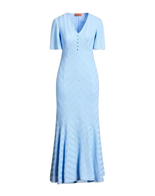 ミッソーニ レディース トップス ワンピース MISSONI ロングワンピース・ドレス Light Blue ブルー