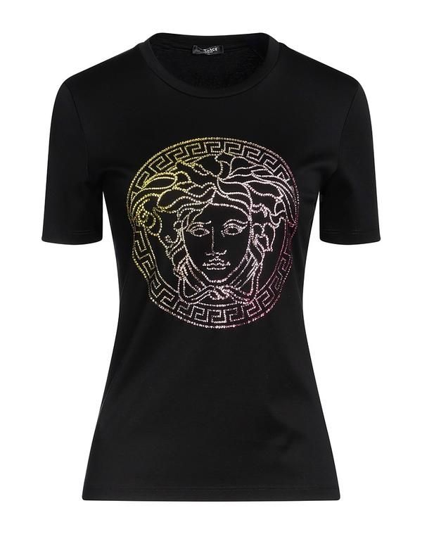 ヴェルサーチ レディース トップス Tシャツ VERSACE Black ブラック