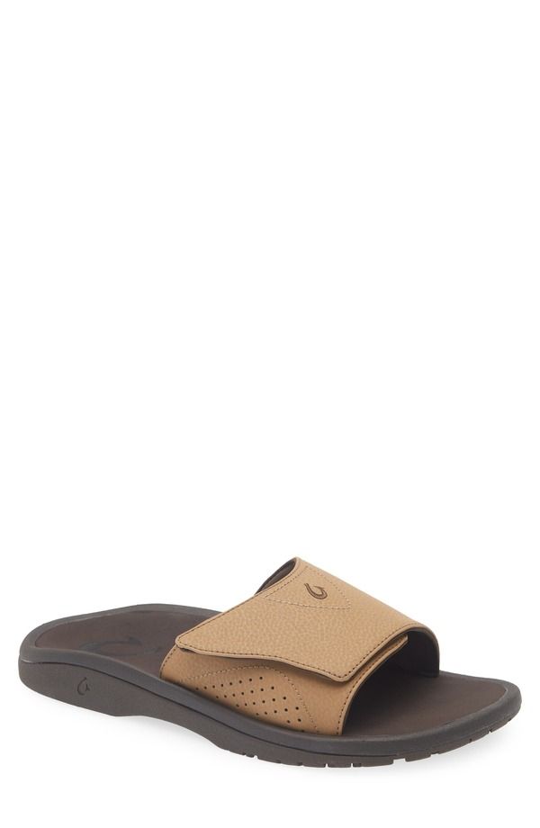 オルカイ メンズ シューズ サンダル OluKai Nalu Slide Sandal Tan Dark Java タン
