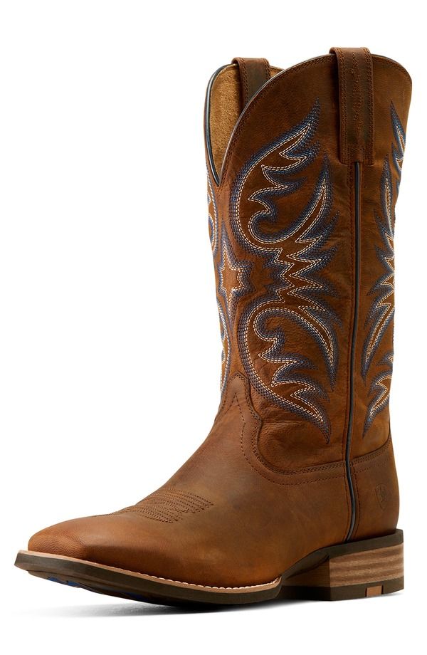 アリアト メンズ シューズ ブーツ・レインブーツ Ariat Ricochet Wide Square Toe Western Boot Weathered Chestnut