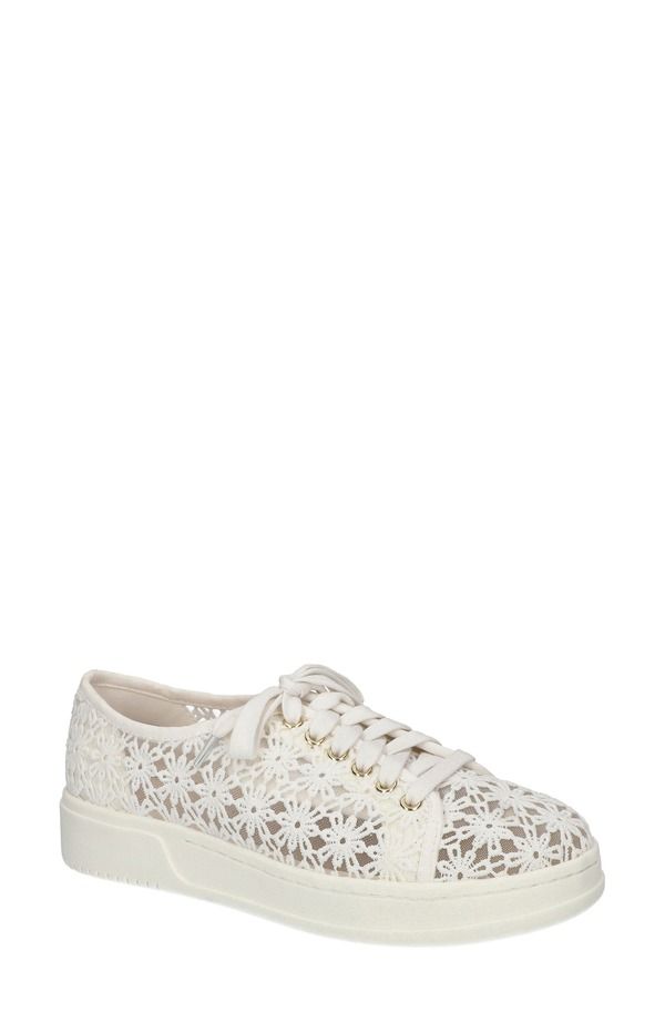 ベラヴィータ レディース シューズ スニーカー プラットフォーム レース Bella Vitabagale Lace Platform Sneaker White Flower Embroidery