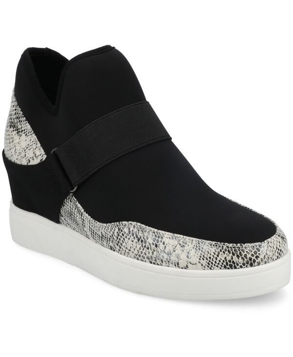 ジュルネ コレクション レディース シューズ スニーカー Journee Collection Womens Damari Stretch Wedge Sneakersnake