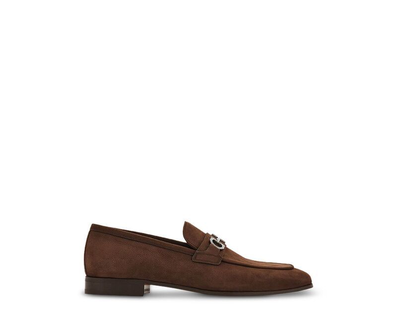 フェラガモ メンズ シューズ スリッポン・ローファー スエード FERRAGAMO Mensuede Loafers Bark