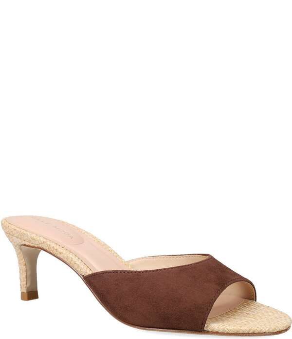 ペレモーダ レディース シューズ サンダル スエード Pelle Moda Unia Suede Raffia Stiletto Dress Mulespresso