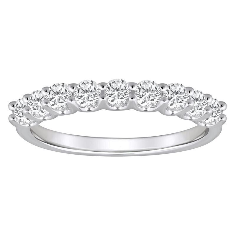 Alyson Layne レディース アクセサリー リング Alyson Layne 14k Gold 910 CaratW Diamond 9Stone Wedding Band White ホワイ