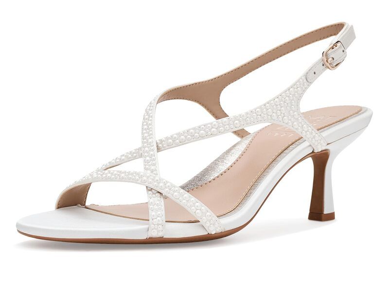 ナチュライザー レディース シューズ ヒール Naturalizer Trulypearl Silk White Satin ホワイト