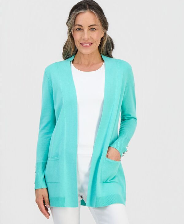 ジェイエムコレクション レディース アウター ニット・セーター カーディガン JM Collection Womens ButtonSleeve Flyaway Cardigan Created fo