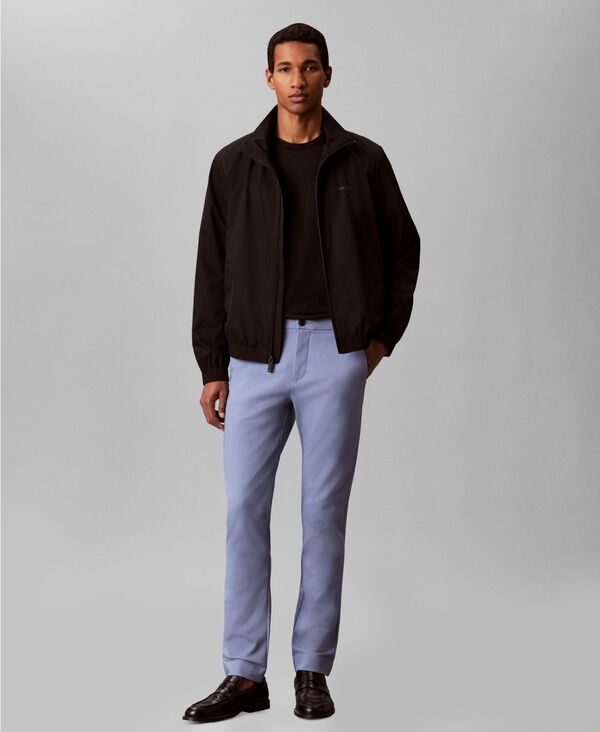 カルバンクライン メンズ ボトムス カジュアルパンツ ナイロン コットン Calvin Klein Slimodern Stretch Cottonylon Trousers Dusty Sailor