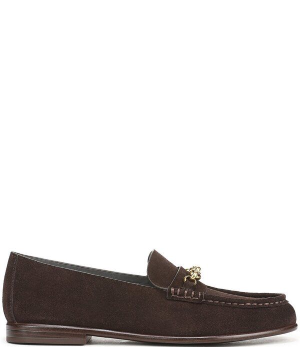 フランコサルト レディース シューズ パンプスエード ローファー Franco Sarto Marisuede Bit Chain Loafers Dark Brown ブラウン