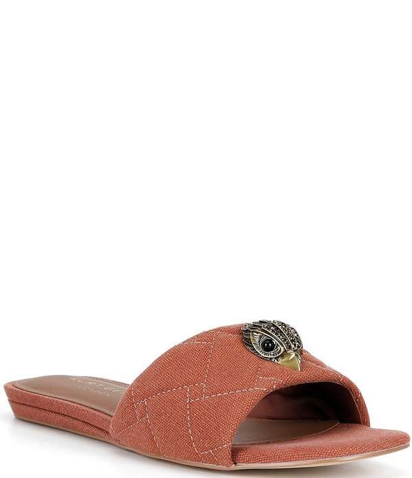 カートジェイガーロンドン レディース シューズ パンプス サンダル キルティング ロゴ Kurt Geiger London Kensington Canvas Quilted Logornament