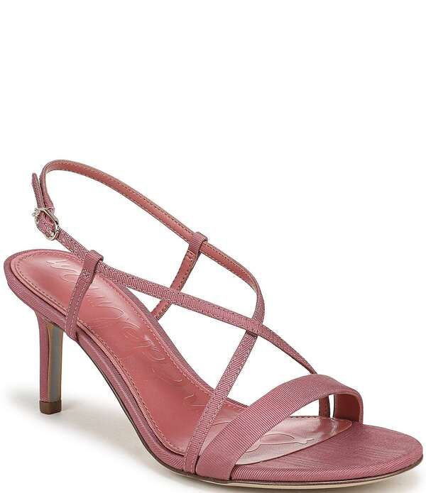 サムエデルマン レディース シューズ ヒール サンダル リブ シルク Sam Edelman Ginny Ribbed Silk Strappy Dressandals Luxe Rose