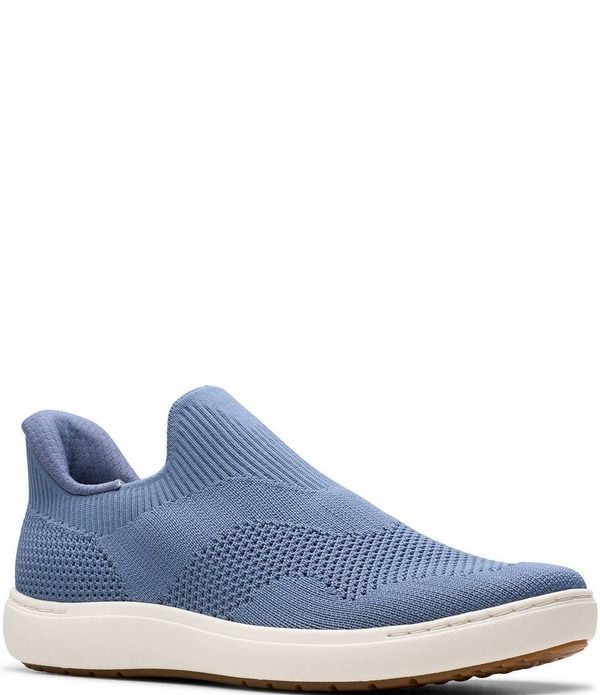 クラークス レディース シューズ パンプス ニット Clarks Artisanalle Step Knit Slip Ons Blue Grey グレー