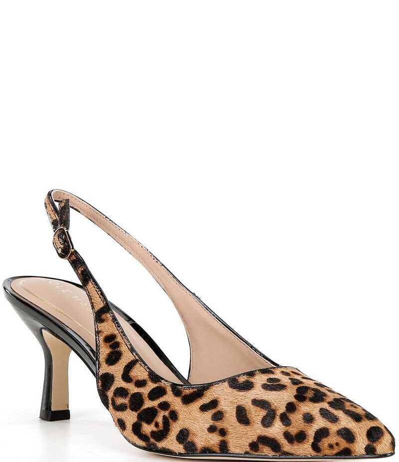 コールハーン レディース シューズ ヒール プリント Cole Haan Hansell Leopard Print Haircalf Slingback Pumps Leopard Print アニ