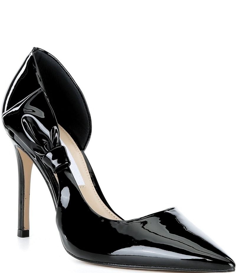 ジャンビニ レディース シューズ ヒール Gianni Bini Sawyer Patent Bow Pointed Toe Pumps Black ブラック