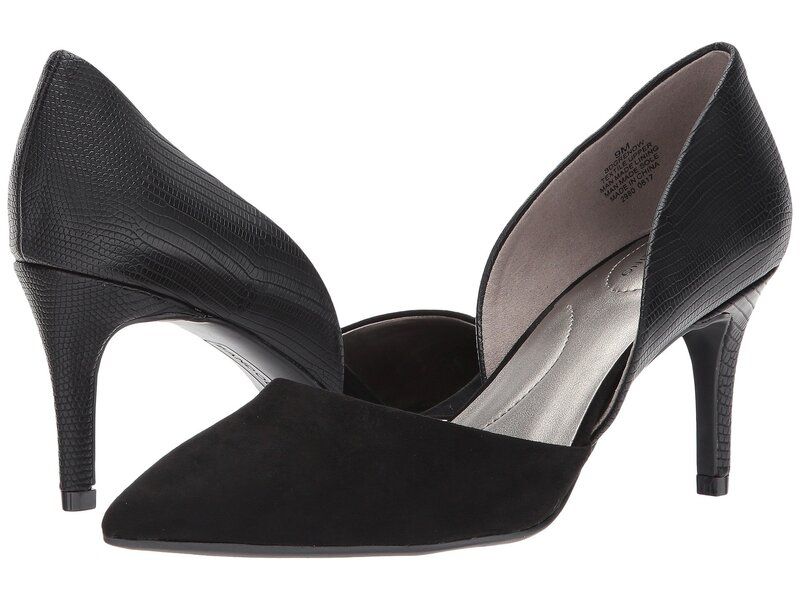 バンドリーノ レディース シューズ ヒール Bandolino Grenow D Orsay Pump Black Reptile SyntheticFaux Suede ブラック