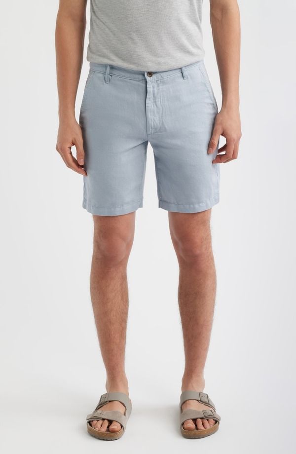 エージー メンズ ボトムス ハーフパンツ・ショーツ ショートパンツ コットン リネン AG Wanderer Linen Cotton Chino Shortsmoky Sapphire サファイア