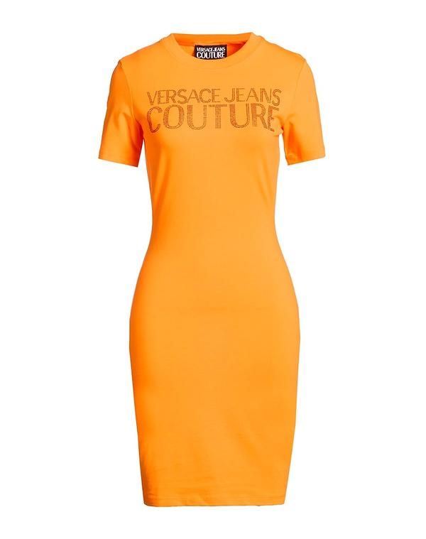 ヴェルサーチ レディース トップス ワンピース サマードレス VERSACE JEANS COUTURE Orange オレンジ