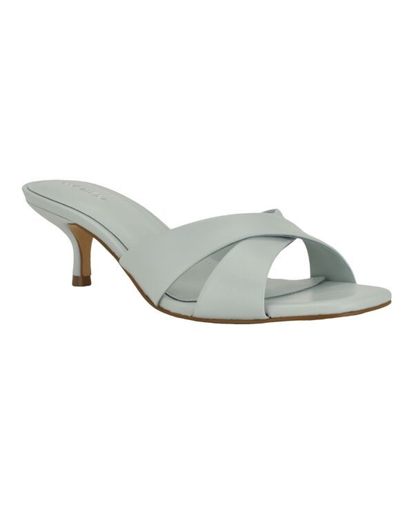 カルバンクライン レディース シューズ サンダル ヒール Calvin Klein Womenskylor CrissCross Kitten Heel Sandals Light Blue ブルー