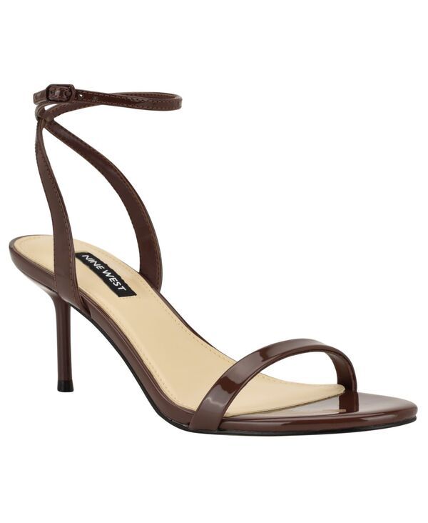 ナインウェスト レディース シューズ サンダル Nine West Womens Waltz Strappy Stiletto Dressandals Brown Patent ブラウン