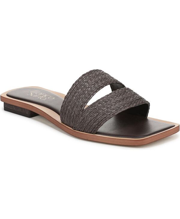 フランコサルト レディース シューズ サンダル Franco Sarto Womens Emilana Open Toe Slide Sandals Brown Faux Raffia ブラウン