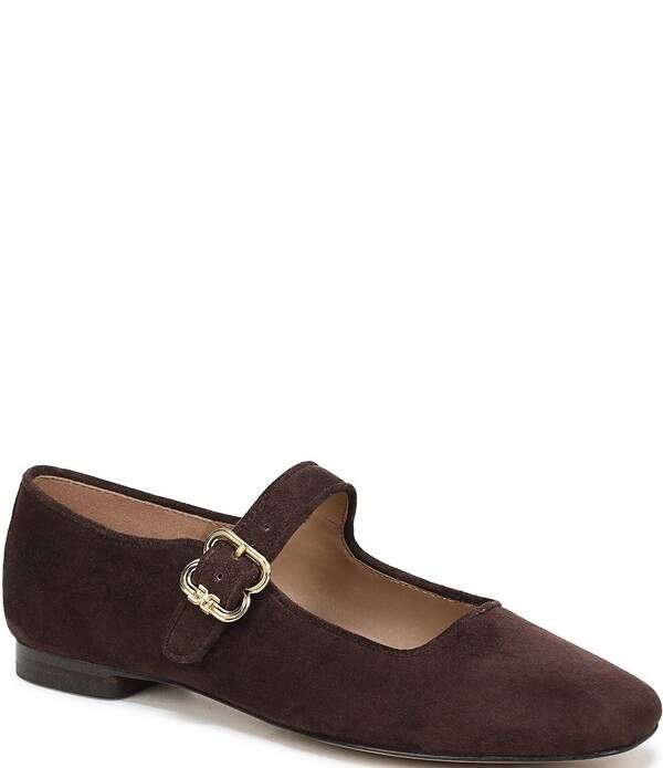 サムエデルマン レディース シューズ パンプスエード Sam Edelman Michaela Suede Mary Jane Flats Cafe Noir