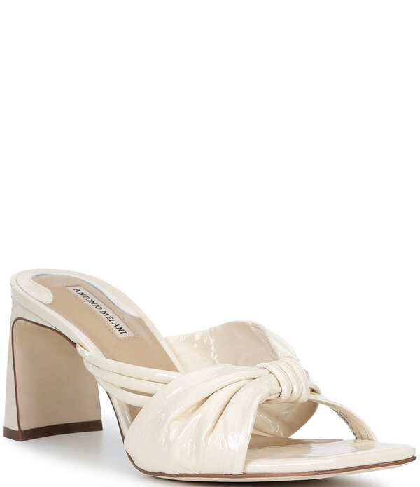 アントニオ メラーニ レディース シューズ サンダル レザー Antonio Melani Cassy Two Toned Leather Knottedresslide Sandalsweet Cr