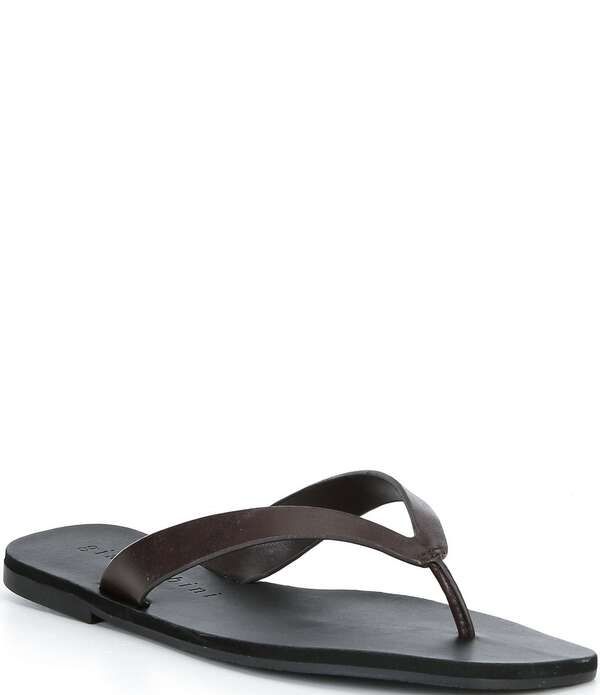 ジャンビニ レディース シューズ サンダル レザー Gianni Bini Steffan Leather Thong Sandals Dark Brown Roast ブラウン