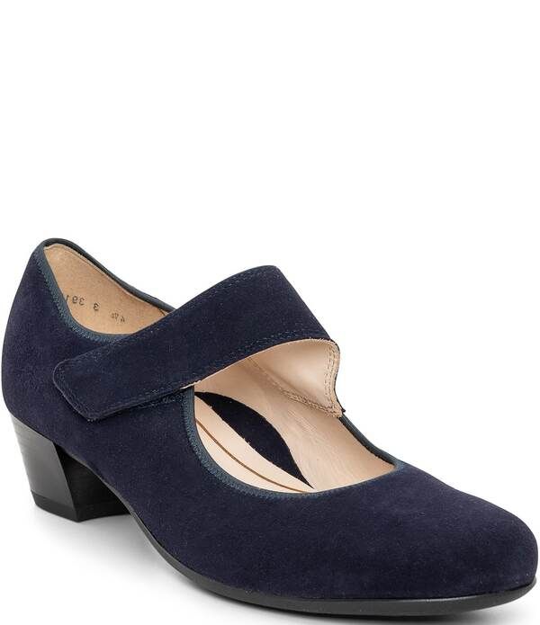 アラ レディース シューズ パンプス アシンメトリー スエード ara Calico 20 Suede Asymmetrical Mary Jane Pumps Navy ネイビー