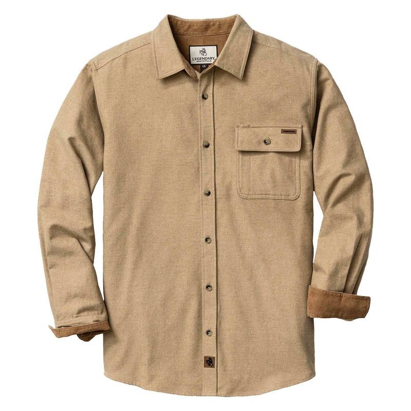 レジェンダリーホワイトテイルズ レディース トップス Tシャツ ボタンダウン Mens Legendary Whitetails Buck Camp Flannel Button Down Shirt