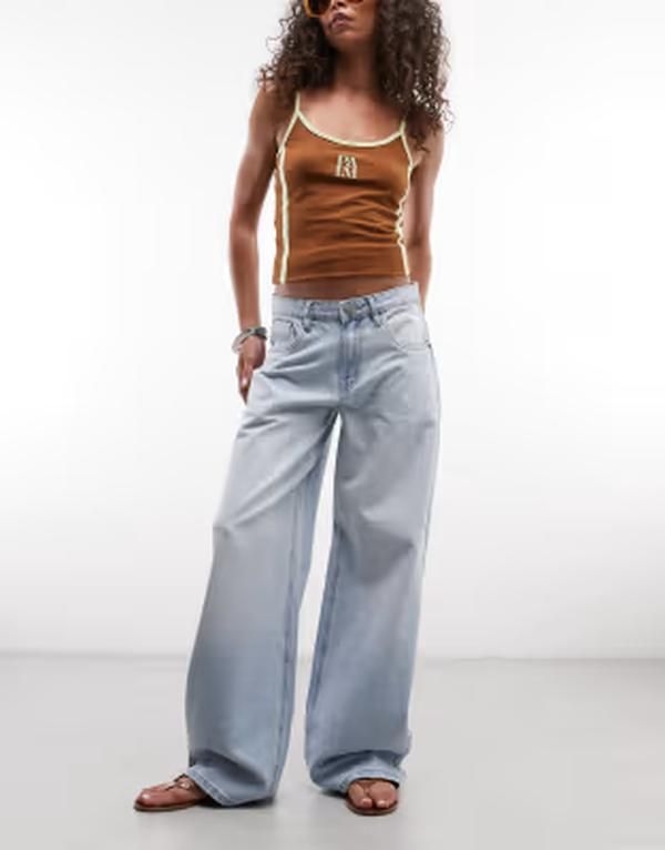 デイジーストリート レディース ボトムス デニムパンツ ローライズ ジーンズ Daisy Street low rise boyfriend jeans in 90s blue ブルー