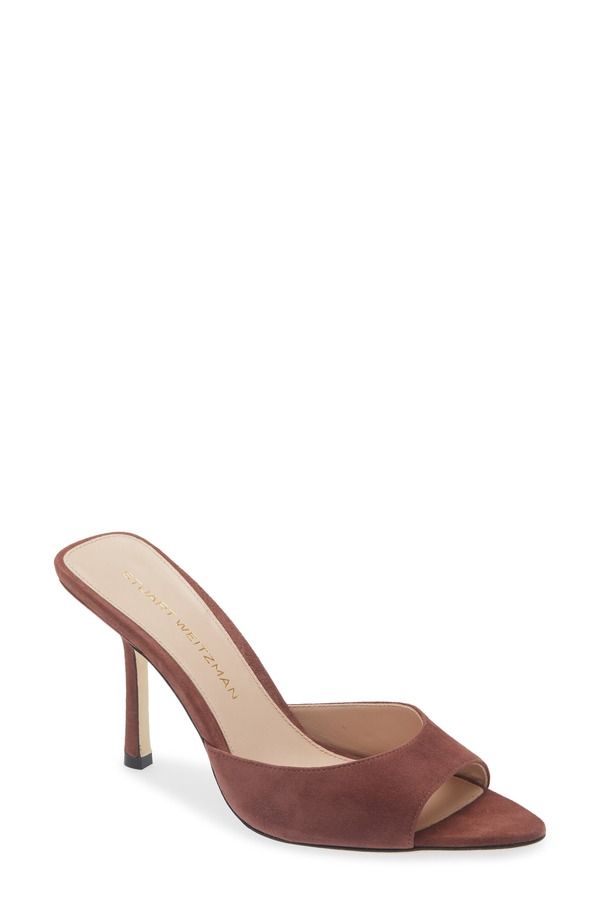 スチュアート ワイツマン レディース シューズ ヒール Stuart Weitzman Lexington Mule 85 Brownstone
