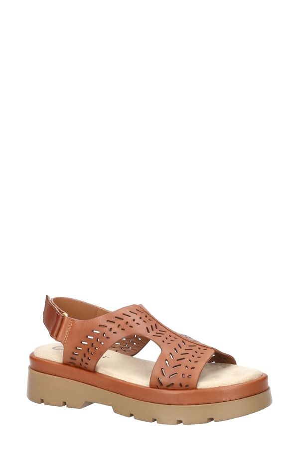 ベラヴィータ レディース シューズ ヒール プラットフォーム サンダル Bella Vita Indigo Slingback Platform Sandal Tan Leather タン