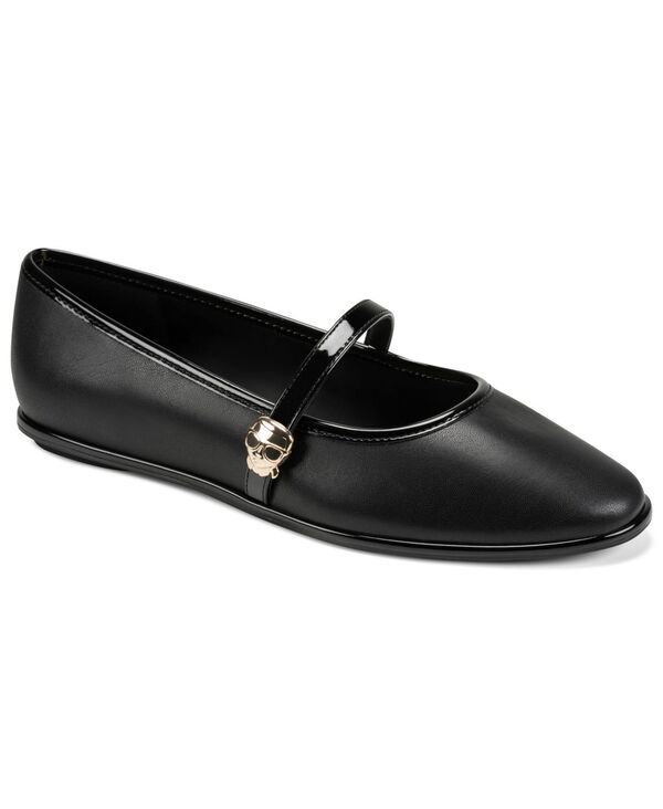 カール ラガーフェルド レディース シューズ パンプス KARLAGERFELD PARIS Womens Vivendel Mary Jane Ballet Flats Black Smooth ブ