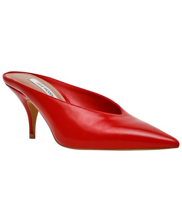 スティーブ マデン レディース シューズ パンプス ヒール Steve Madden Womens Fonza Mid Heel Mule Pumps Red Crinkle Patent レッド