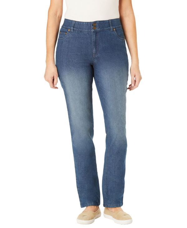 ウーマン ウィズイン レディース ボトムス デニムパンツ ストレートール ジーンズ Woman Within Womens Within Tall Stretch BuiltIn Slimming P