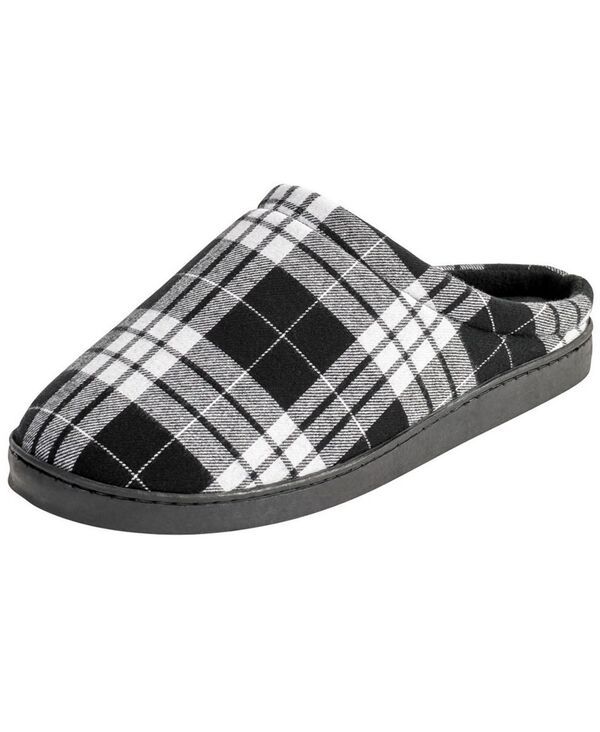 キングサイズ メンズ シューズ サンダル トール フリース KingSize Mens Big Tall Fleece Clog Slippers Heather grey plaid グレー