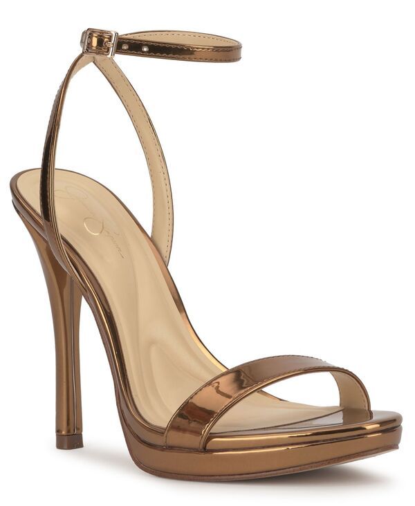 ジェシカシンプソン レディース シューズ サンダル Jessica Simpson Womens Divra Stiletto Dressandals Bronze Mirror Metallic メ