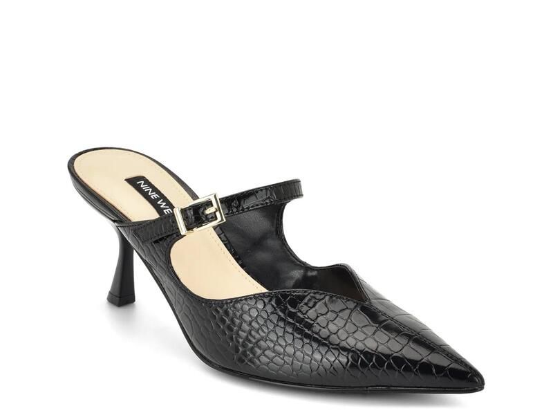 ナインウェスト レディース シューズ サンダル Nine WestPaytonn Mule Black Croc Print ブラック
